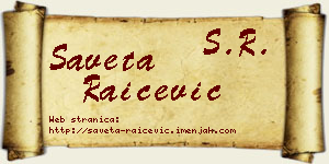 Saveta Raičević vizit kartica